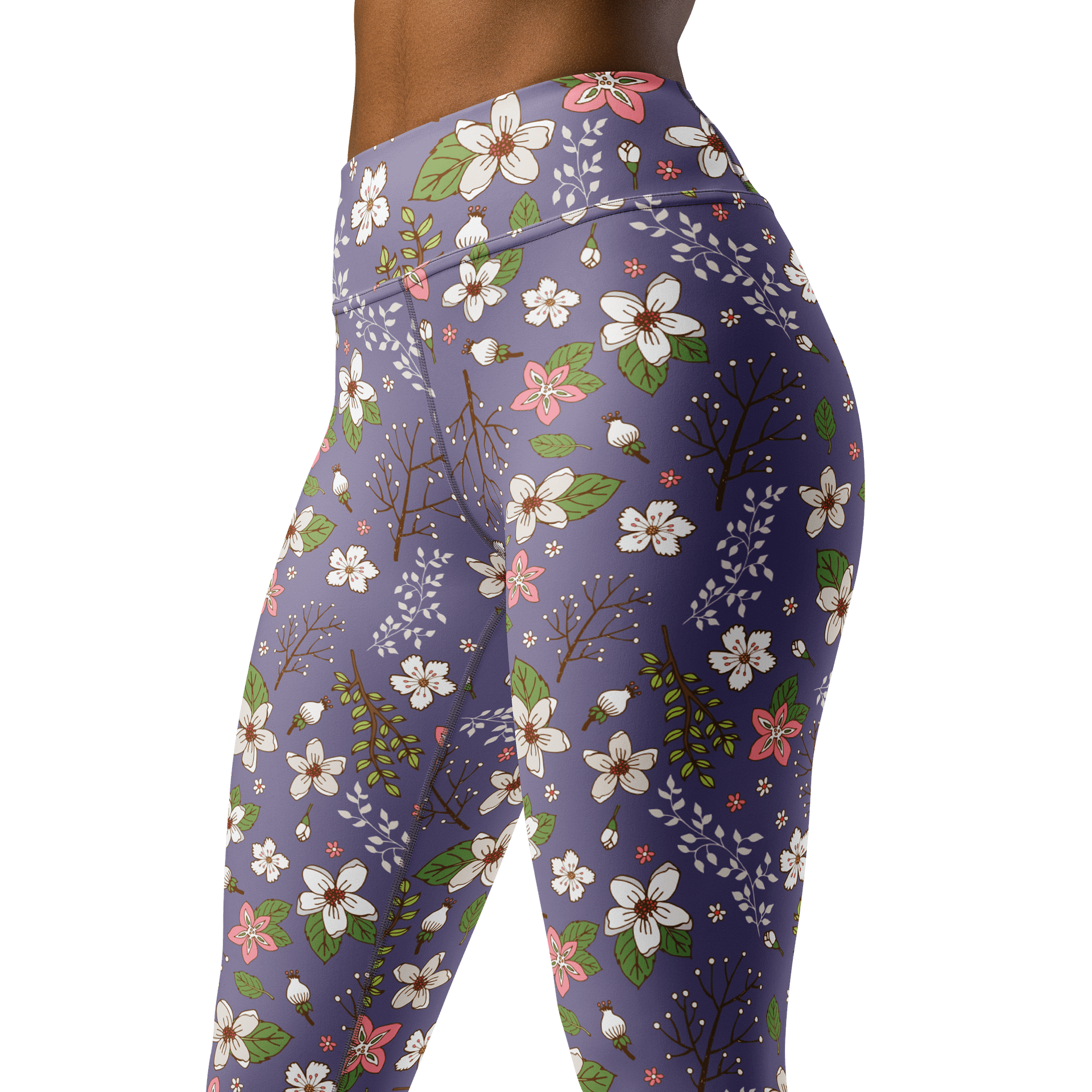 Floral Yoga Pants – Women’s High-Waisted All-Over Print Leggings product image (5)