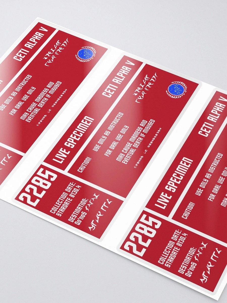 Ceti Eel Caution Label sticker sheet product image (3)
