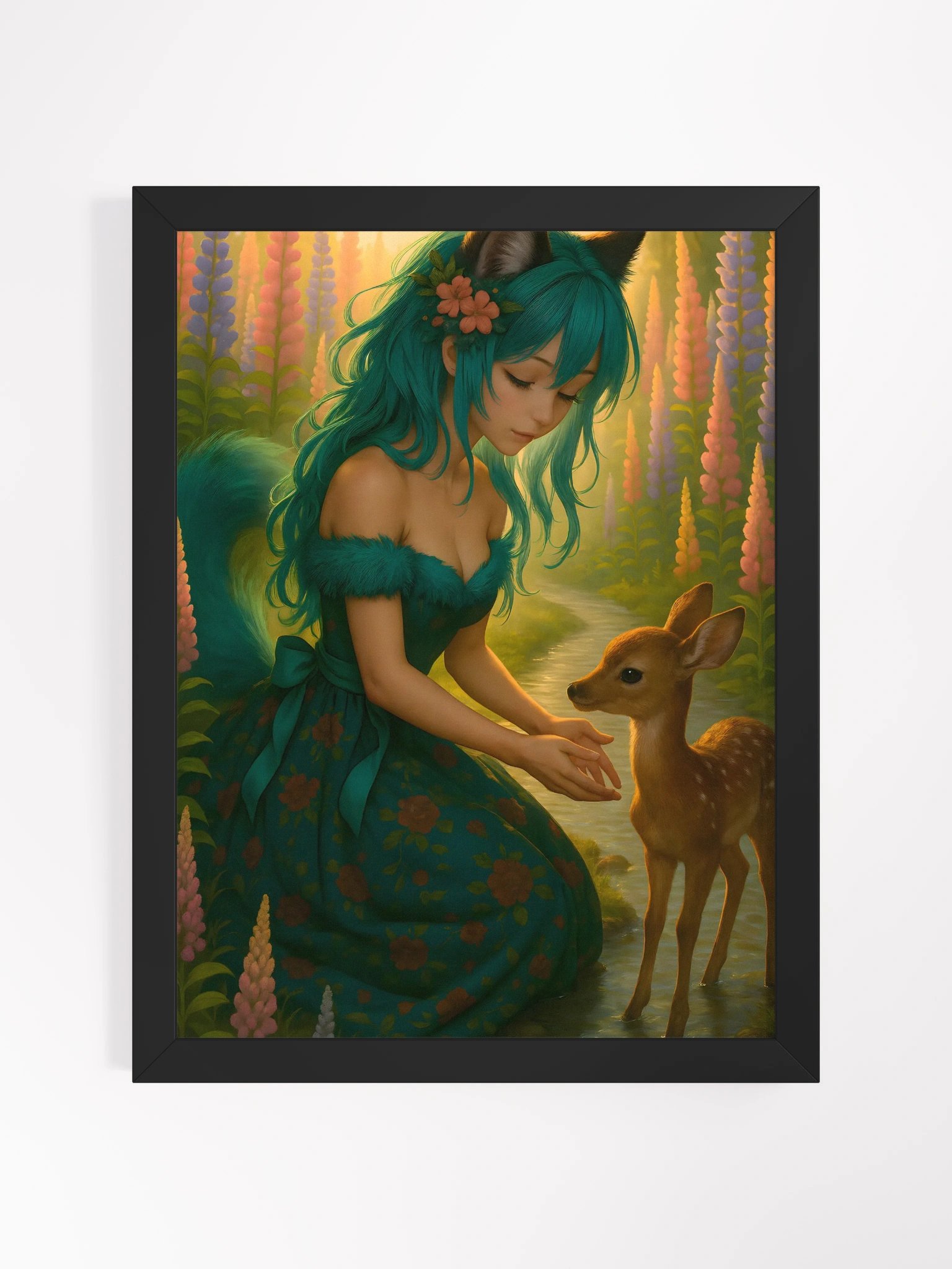 Mireille Deer Wood Framed Matte Poster product image (1)