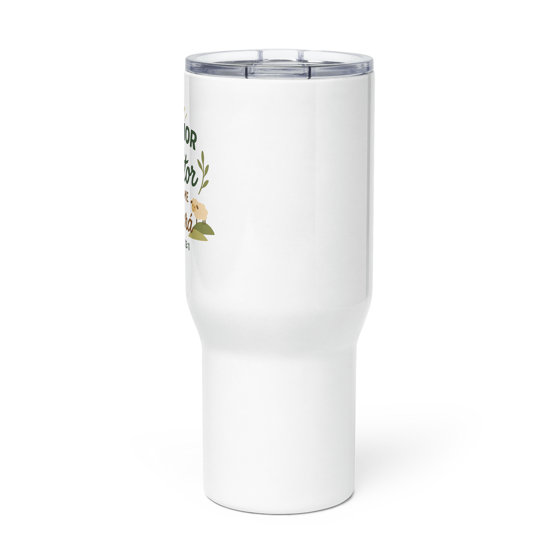 Christian Travel Mug – “El Señor es mi Pastor” – Spanish Scripture with Handle product image (2)