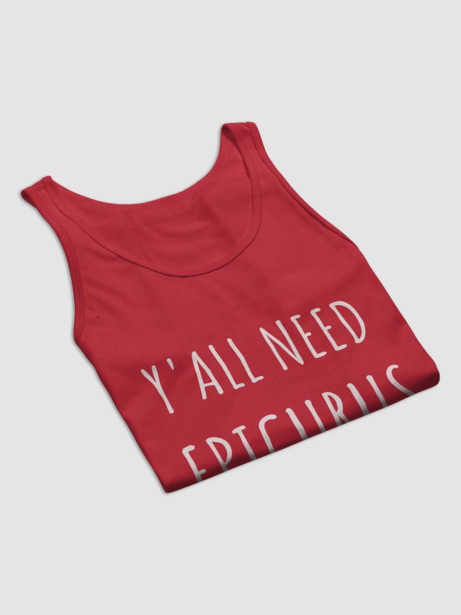 Y'all Need Epicurus WHITE (Bella+Canvas Jersey Tank) product image (48)