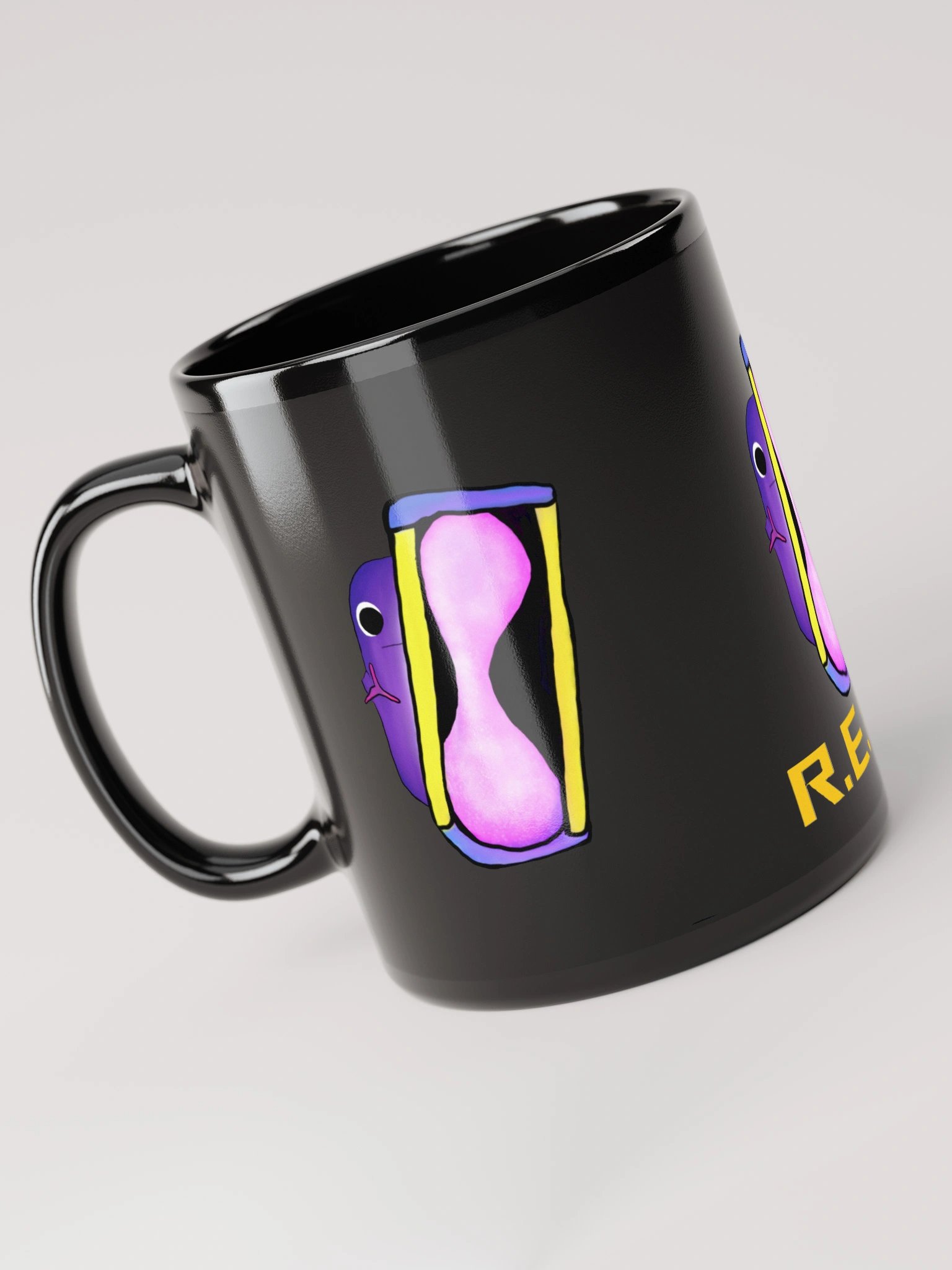 R.E.P.O. Purple Figure Black Glossy Mug drawn by DarkShikixx product image (6)