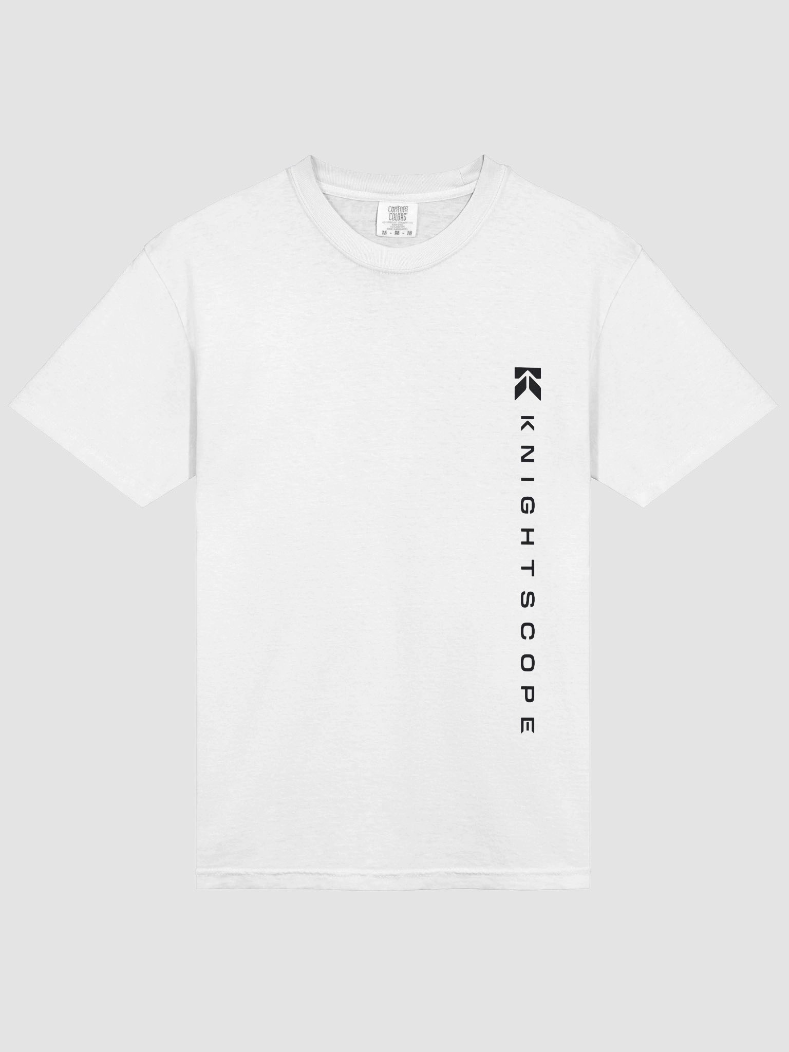 Knightscope Vertical Emblem Comfort Tee - Black on White product image (3)