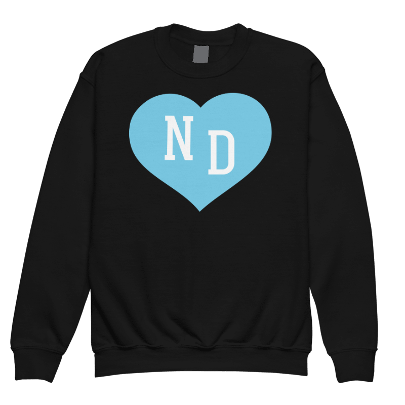 ND Heart Blue Youth Unisex Sweatshirt product image (1)