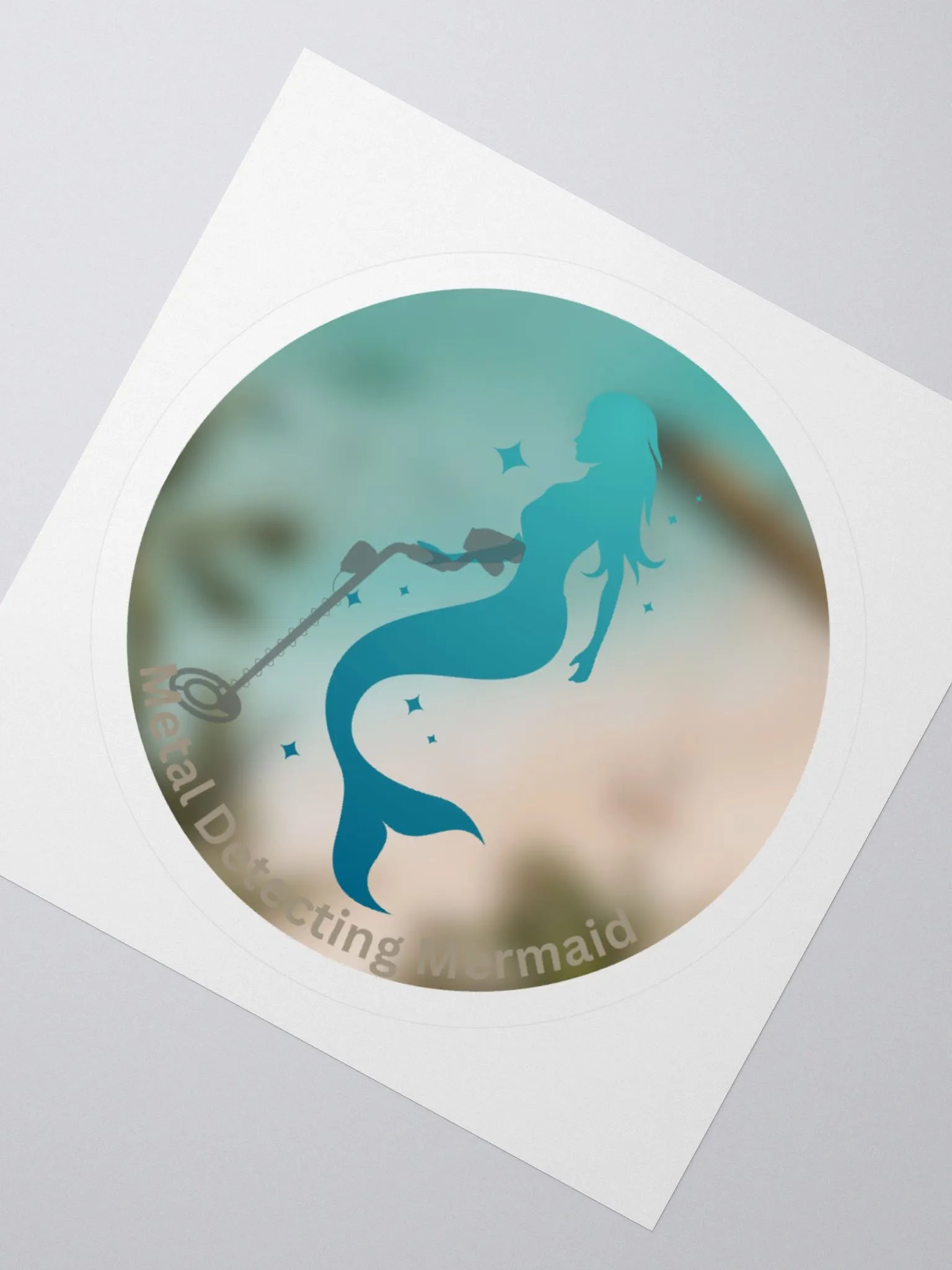 Metal Detecting Mermaid Logo Sticker product image (2)