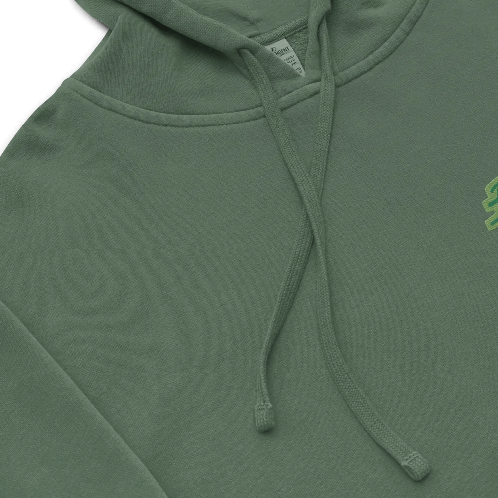Bubbly and a B*tch (L.C. leaf design) embroidered pigment-dyed hoodie product image (19)