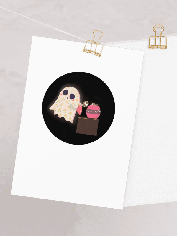 Little Ghost Cookie Thief - Greeting Card product image (1)