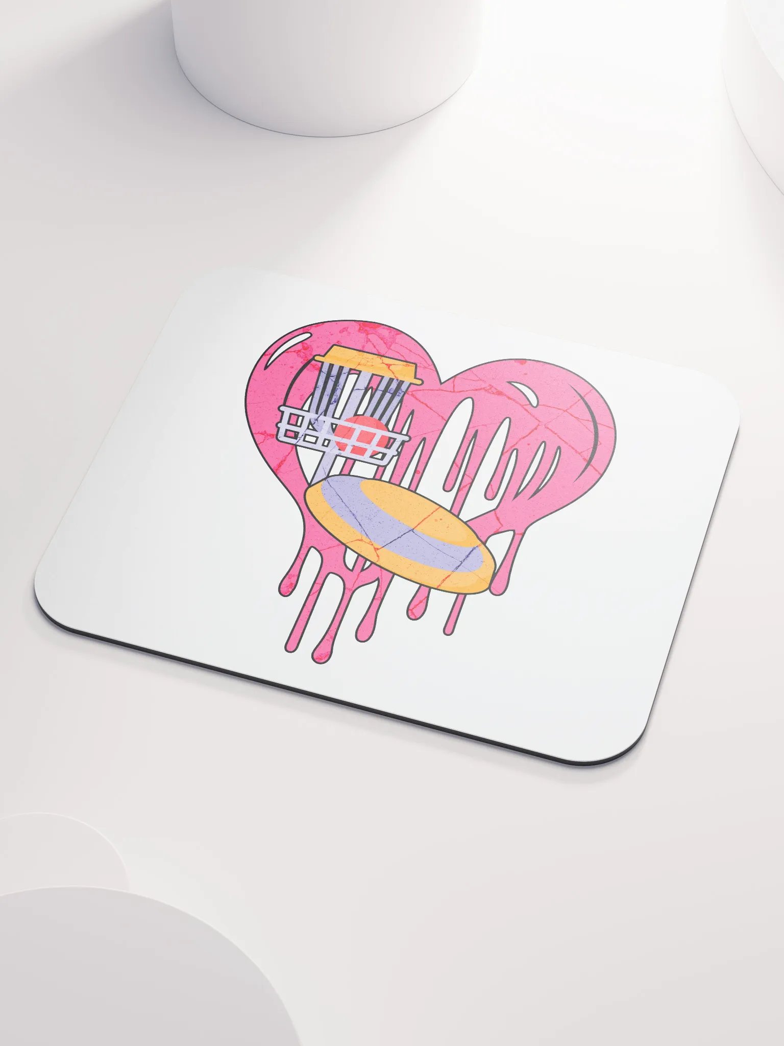 Heart Disc Golf Mouse Pad product image (3)