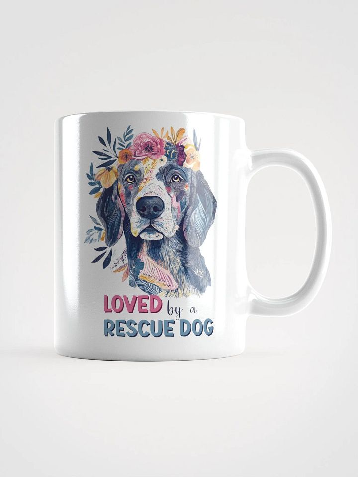 Loved By A Rescue Dog Floral Crown Mug product image (1)