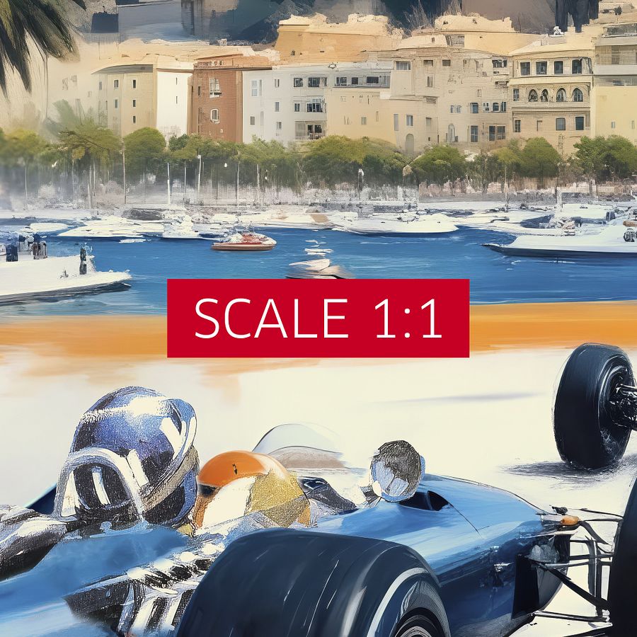 Monaco Grand Prix 1966 Poster — Vintage F1 Racing Wall Art, Retro Motorsport Print product image (4)