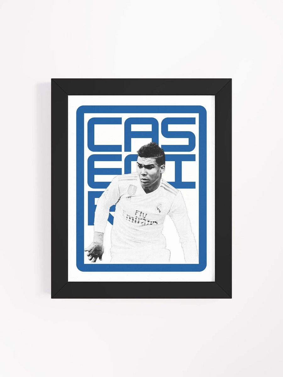 Casemiro BW Real Madrid Name Art Framed Print product image (2)