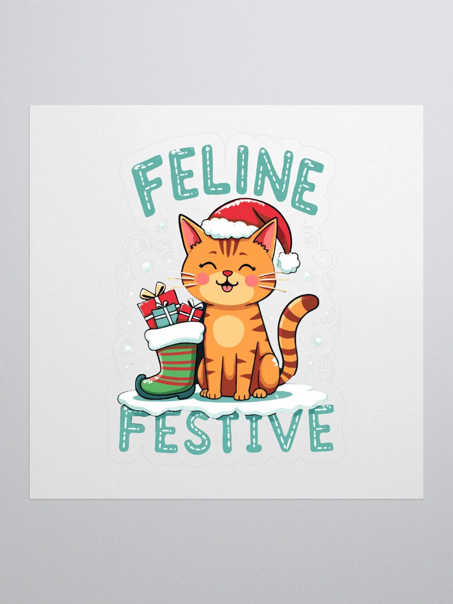 Feline Festive Kiss Cut Stickers product image (1)