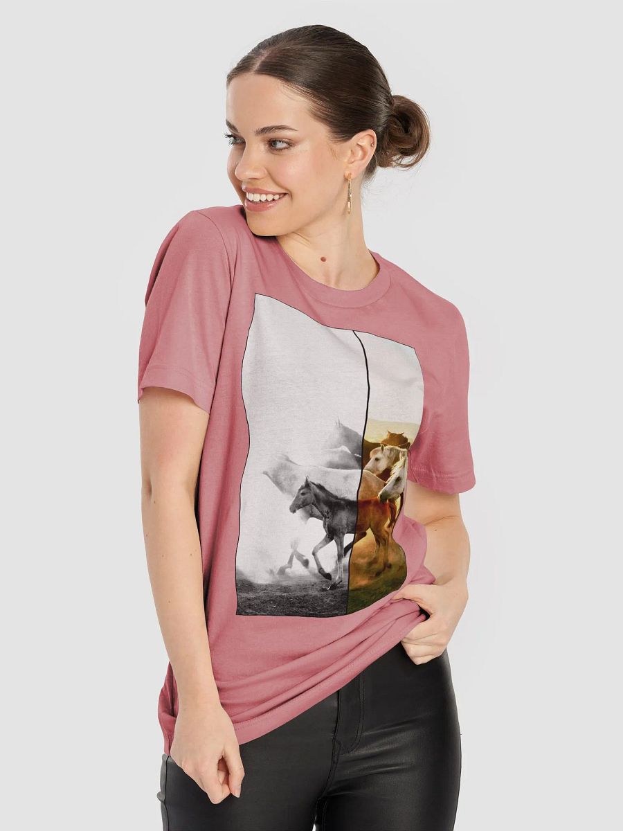 Wild Horses Disappearing Into The Void Unisex Tee + Backprint product image (29)