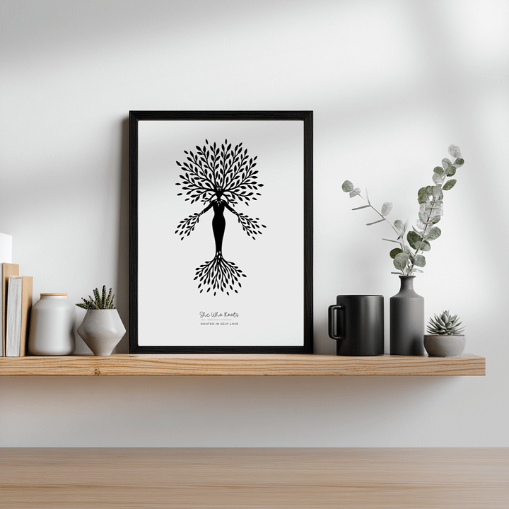 She Who Roots (Divine Feminine Series, Print 1) – Rooted in Self-Love | Tree of Life Art Print product image (2)