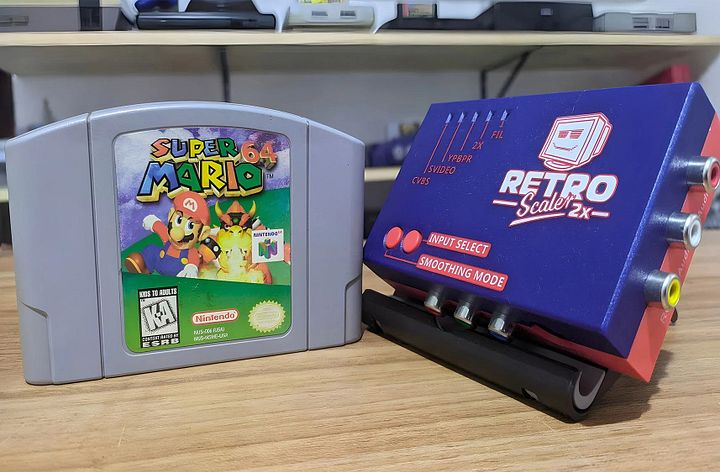 RetroScaler2x AV to HDMI Up-Scaler Retro Converter Game Console Retro Gaming NES Snes N64 Dreamcast Gamecube C64 PS1 PS2 Sega Megadrive product image (1)