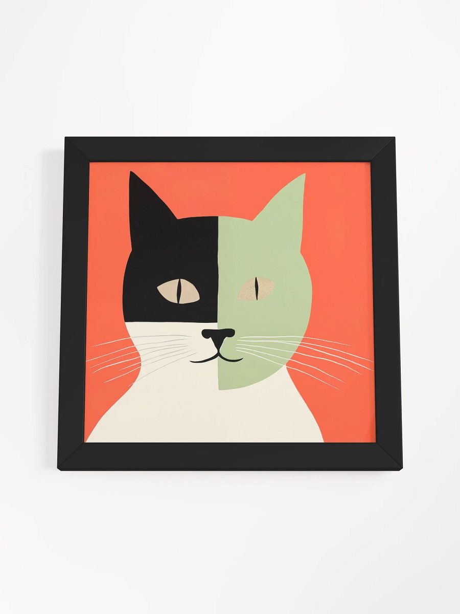 Dual-Toned Feline Fusion Framed Poster product image (45)