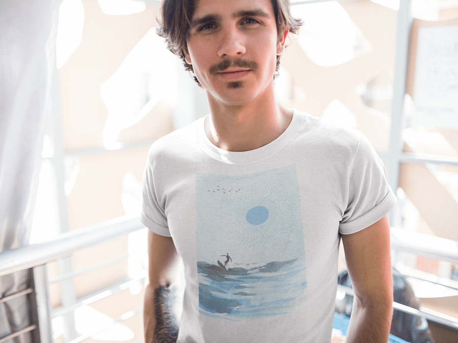Tranquil Surfing Seascape T-shirt - Cotton product image (2)