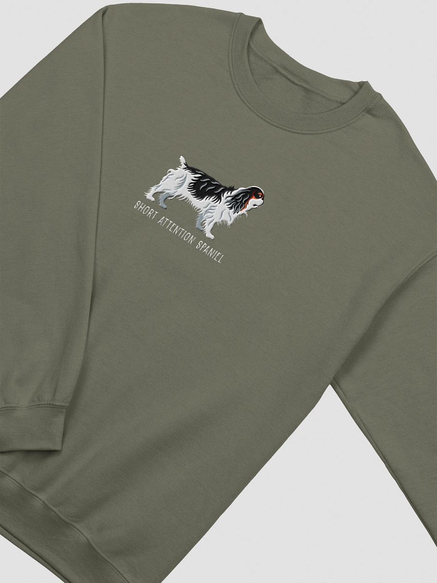 Short Attention Spaniel Sweatshirt (Embroidered) of an English Toy Spaniel(Tricolor) product image (15)