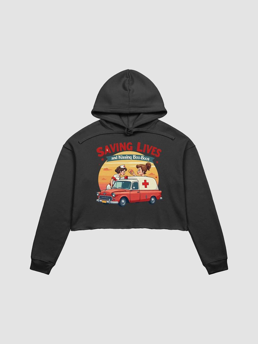 Vintage Nurse Ambulance Crop Hoodie product image (8)