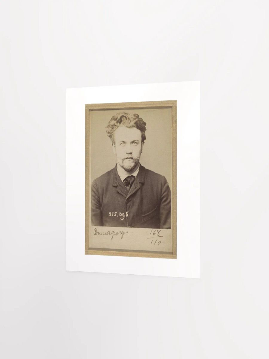 Georges Brunet Mugshot By Alphonse Bertillon (1894) - Print product image (2)