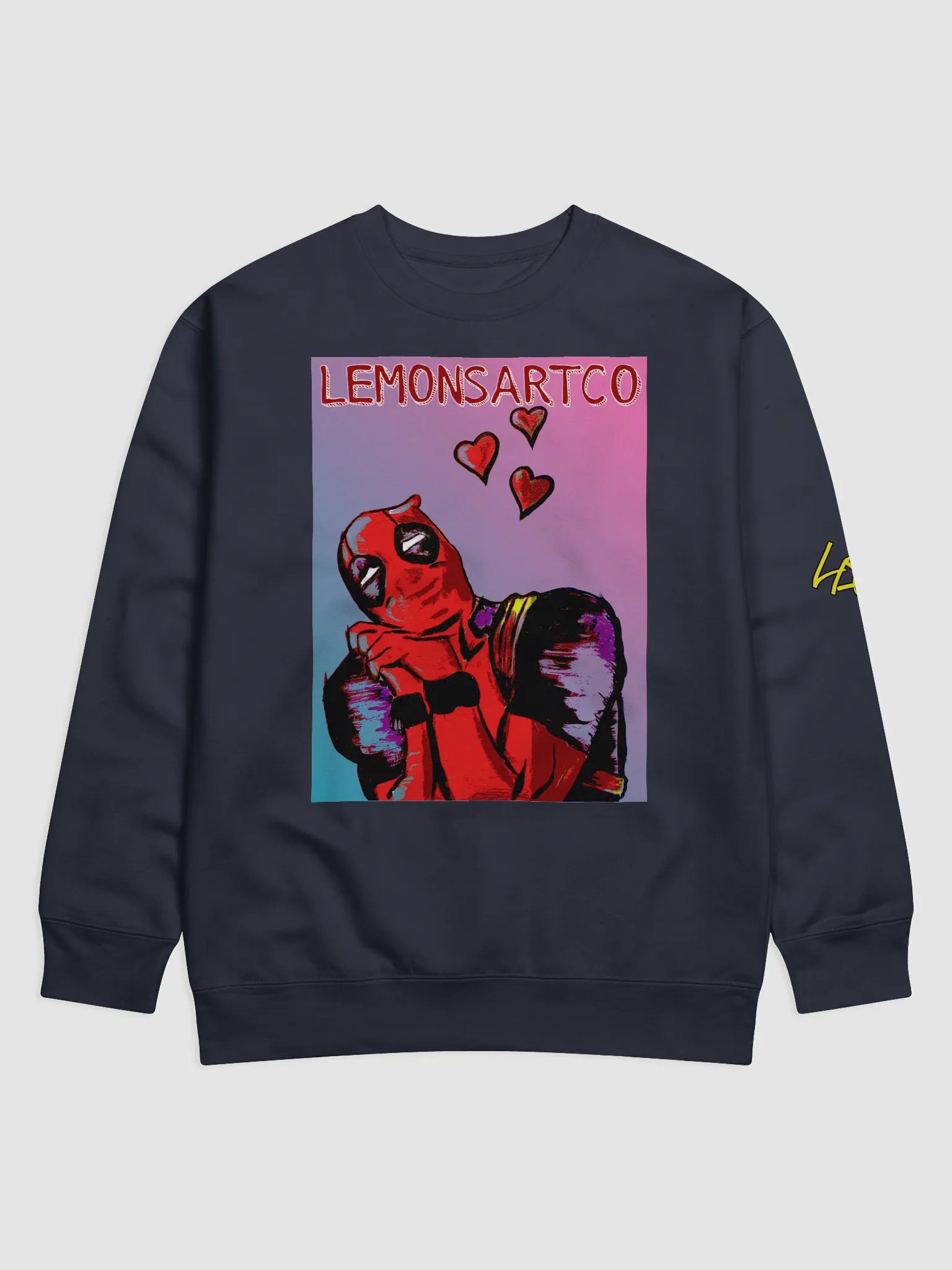 Redpool Hearts Blue2Pink Sweatshirt product image (6)