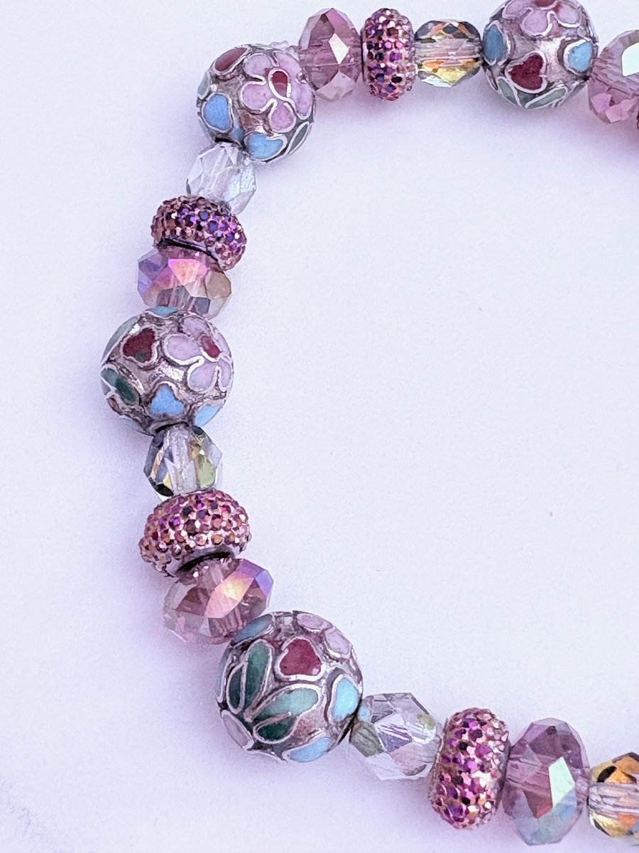 Mosaic 7.5" Metallic Beads | Handmade Bracelet | Coastal Charm Jewelry by Monique Faella Designs™ | MFD-00060 product image (3)