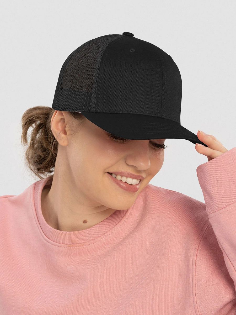 [DJDAT1] Signature Logo Embroidered Trucker (SMALL black logo) product image (13)