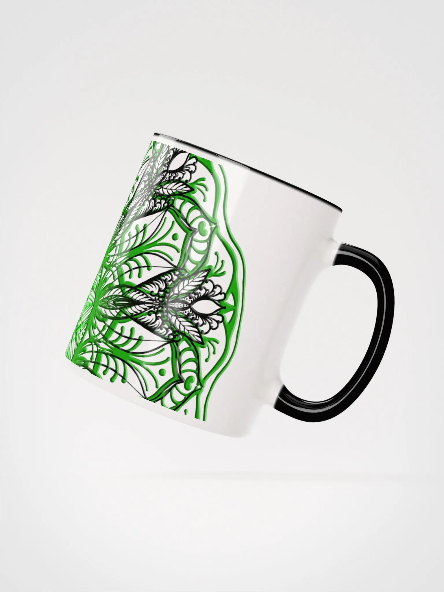 Symmetrical Green Delight Ceramic Mug product image (3)