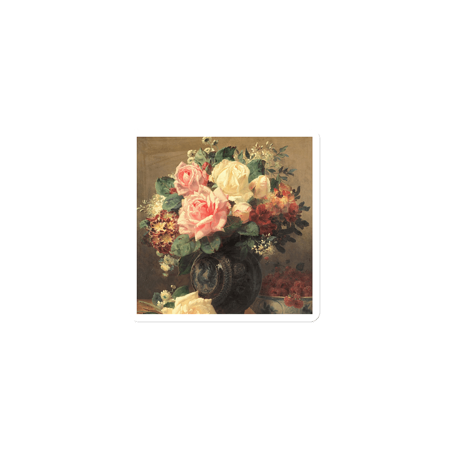 Still Life with Roses and Raspberries – Die-Cut Sticker product image (1)