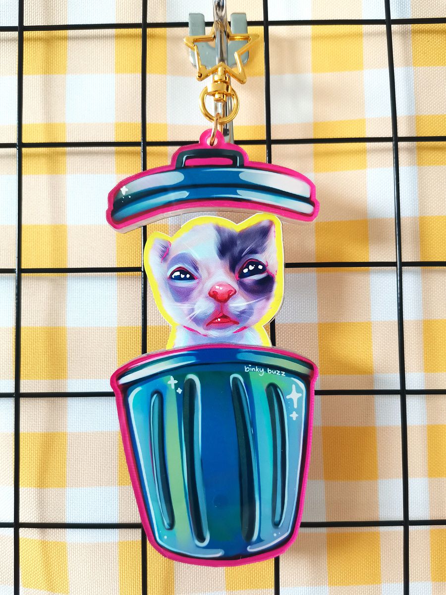 Scrungle Cat Opening Trash Charm product image (3)