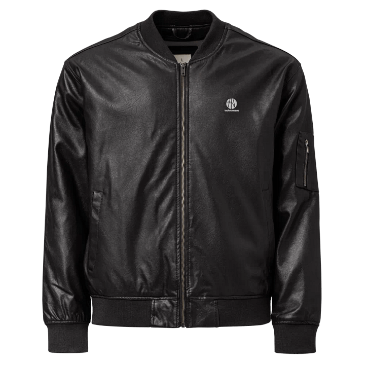 Technouveau Faux Leather Bomber Jacket product image (1)