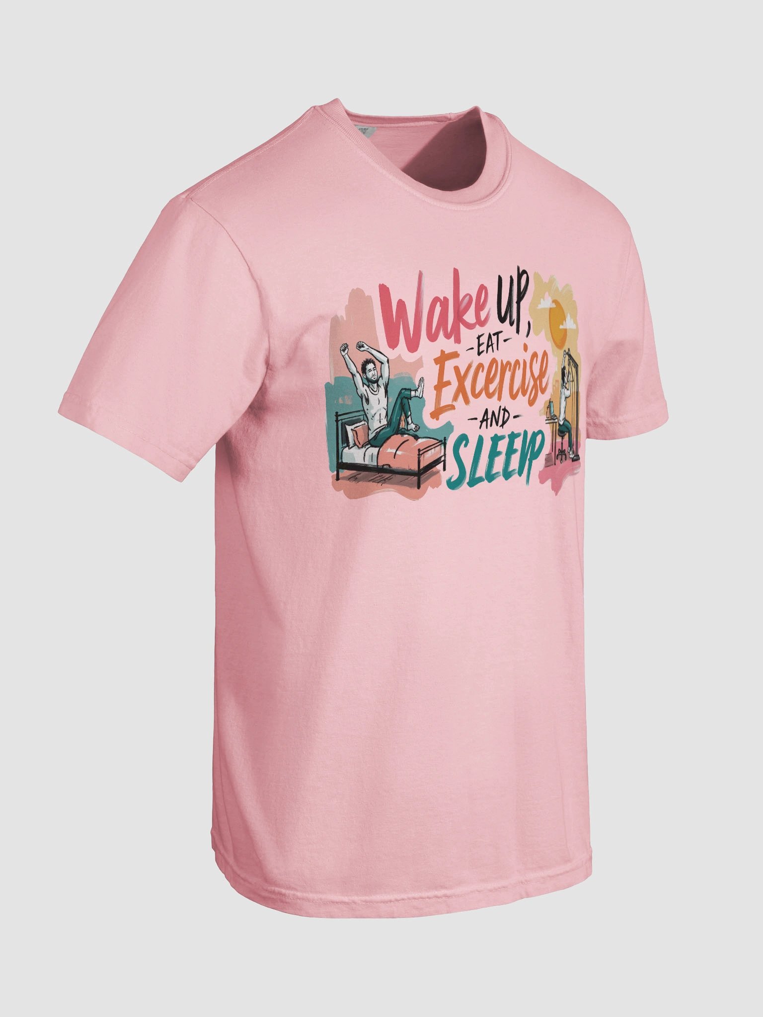 Sunrise Fitness Motivation | Wake-Up Workout Art Heavyweight T-Shirt product image (36)
