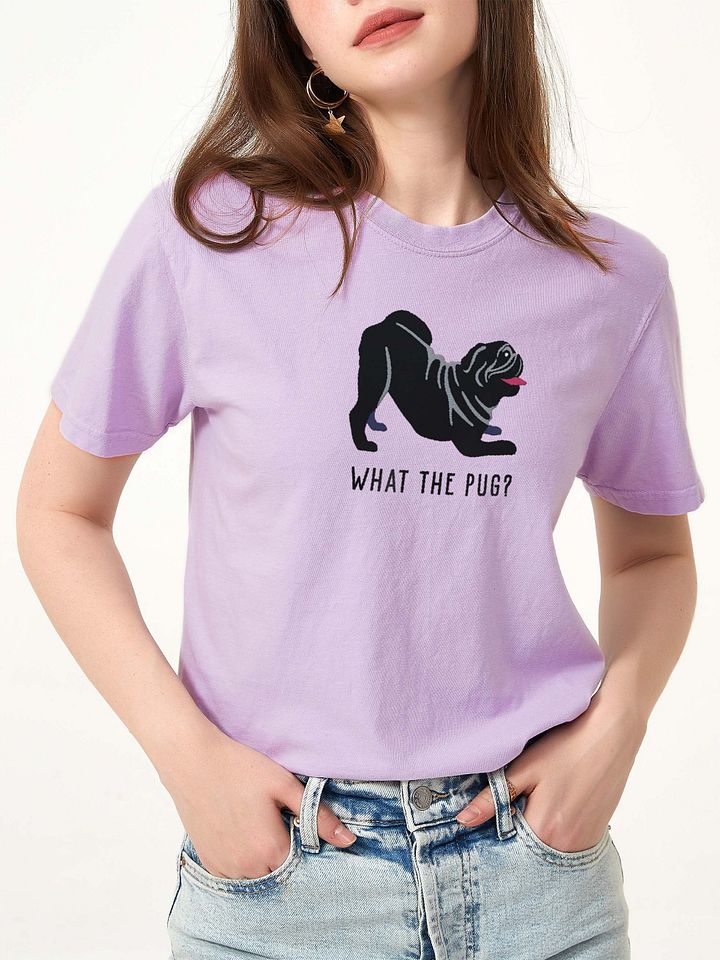 What the Pug? T-Shirt(Embroidered) of a Pug(Black) product image (2)