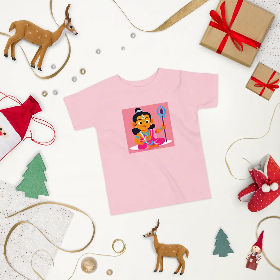 Playful Lord Shiva Pink T-shirt product image (2)