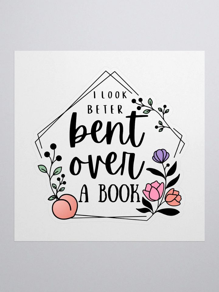 Bent Over A Book Sticker product image (1)