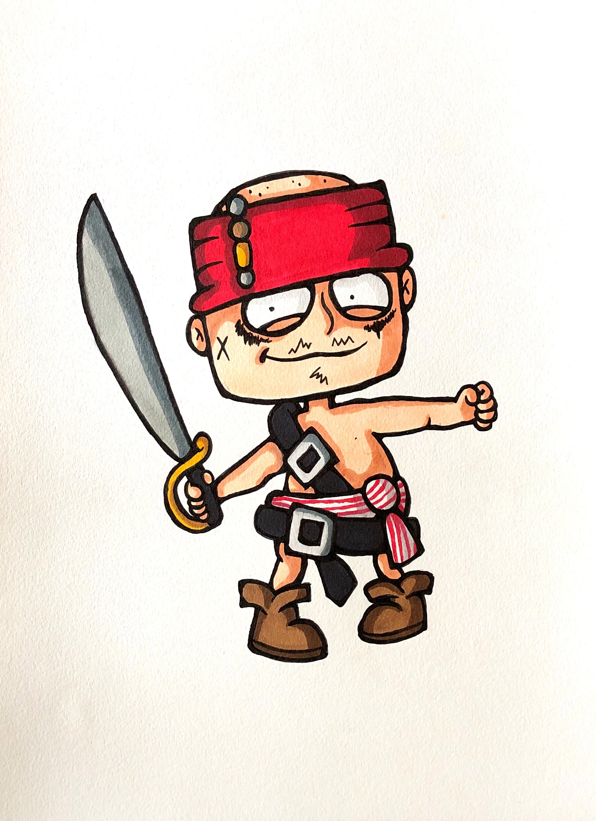 Pirate 6 Original Drawing product image (1)
