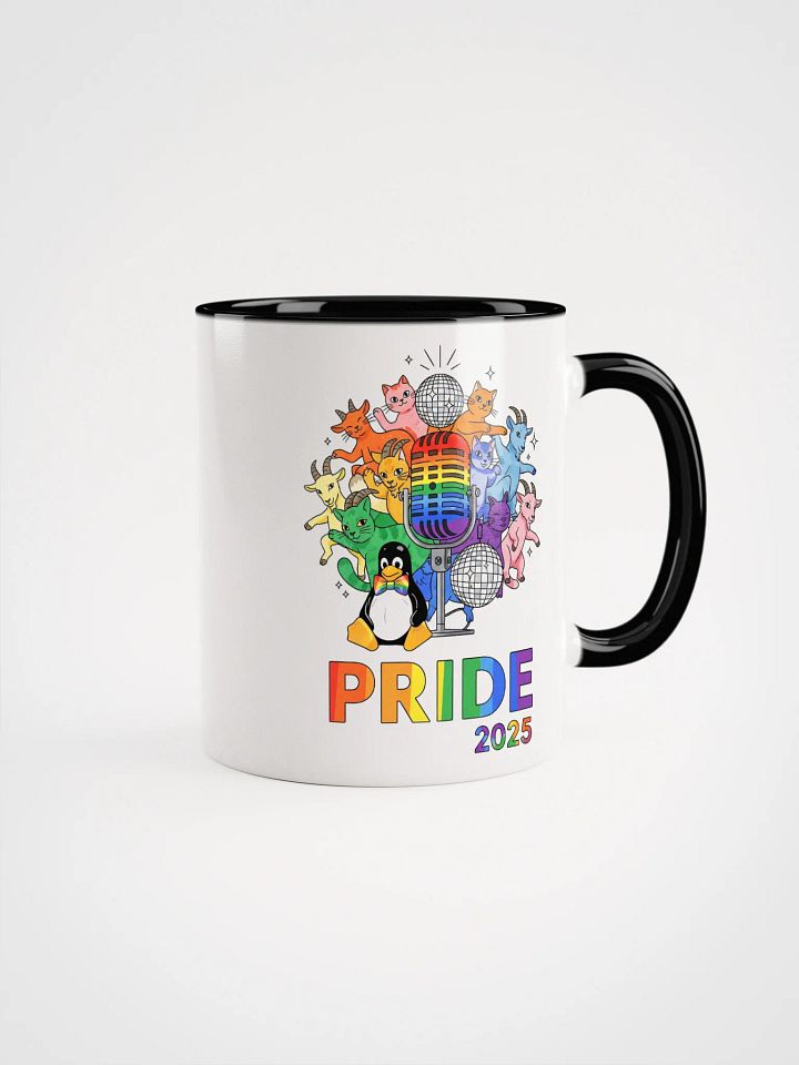 Pride 2025 Coffee Mug - White with Colored Handles product image (1)