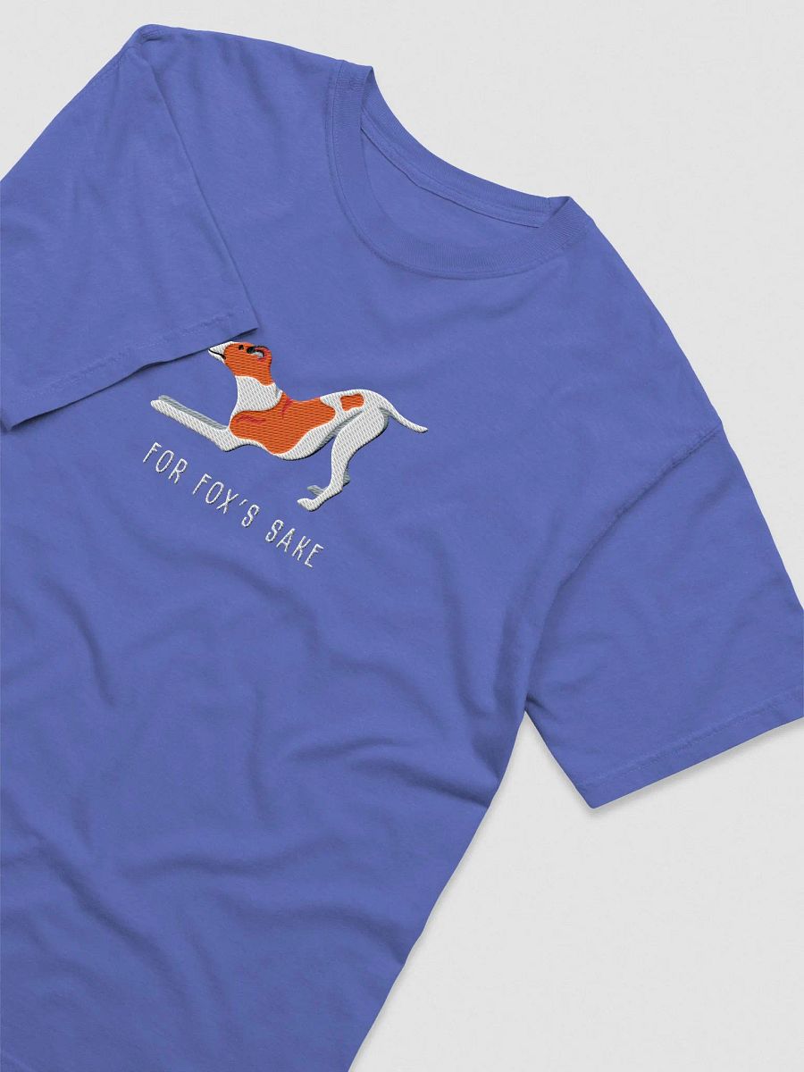 For Fox's Sake T-Shirt(Embroidered) of a Smooth Fox Terrier(Red & White) product image (6)