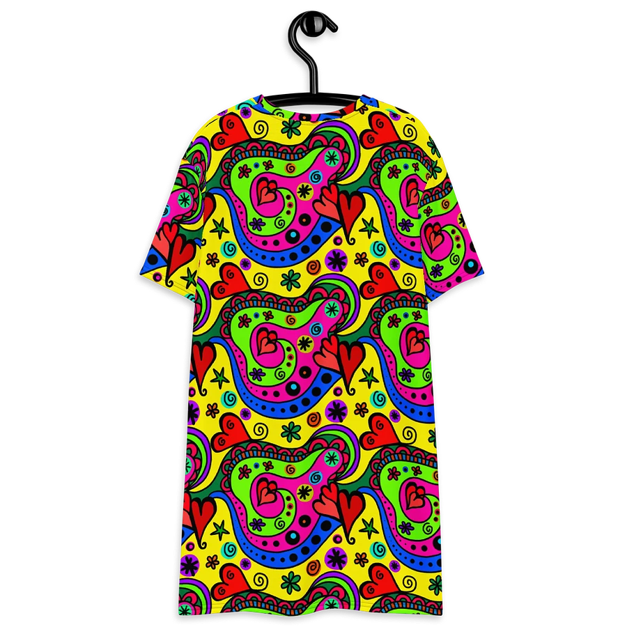 Vibrant Swirls T-Shirt Dress product image (7)