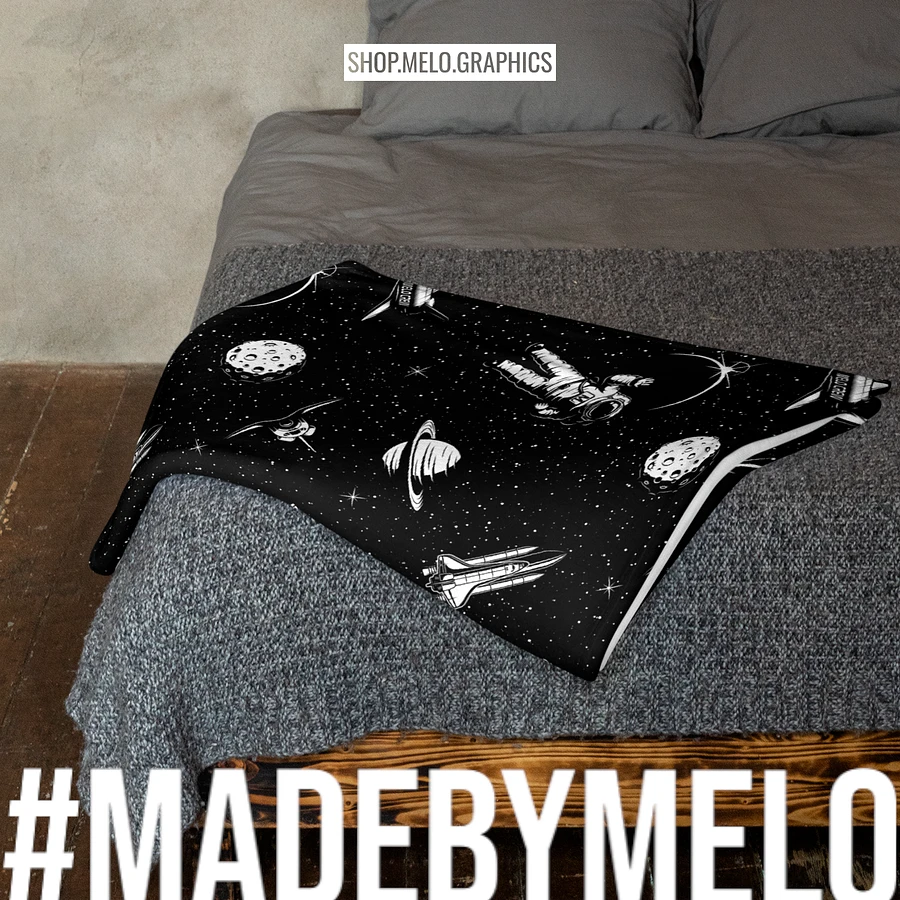 Spaced Out B&W - Blanket | #MadeByMELO product image (15)