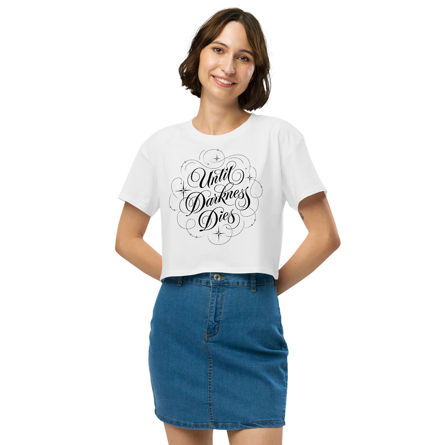 Until Darkness Dies (swirls design) Women's Premium Crop Top product image (113)