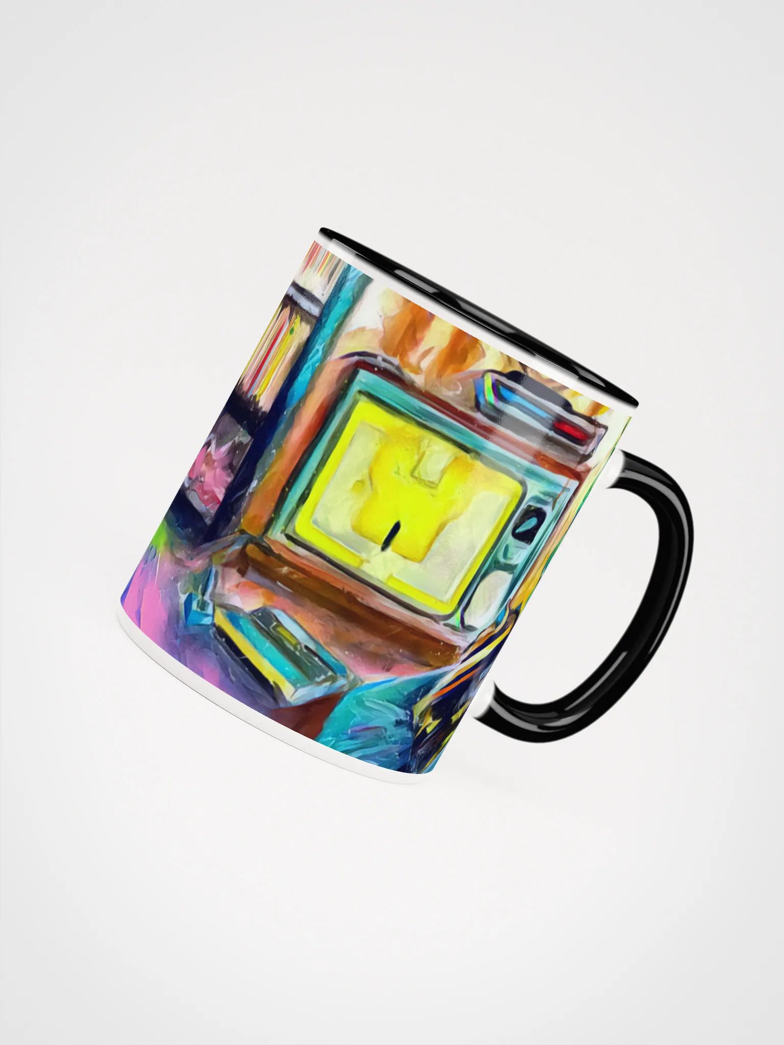 Gamer Cat 80's Living Room Ceramic Mug product image (45)