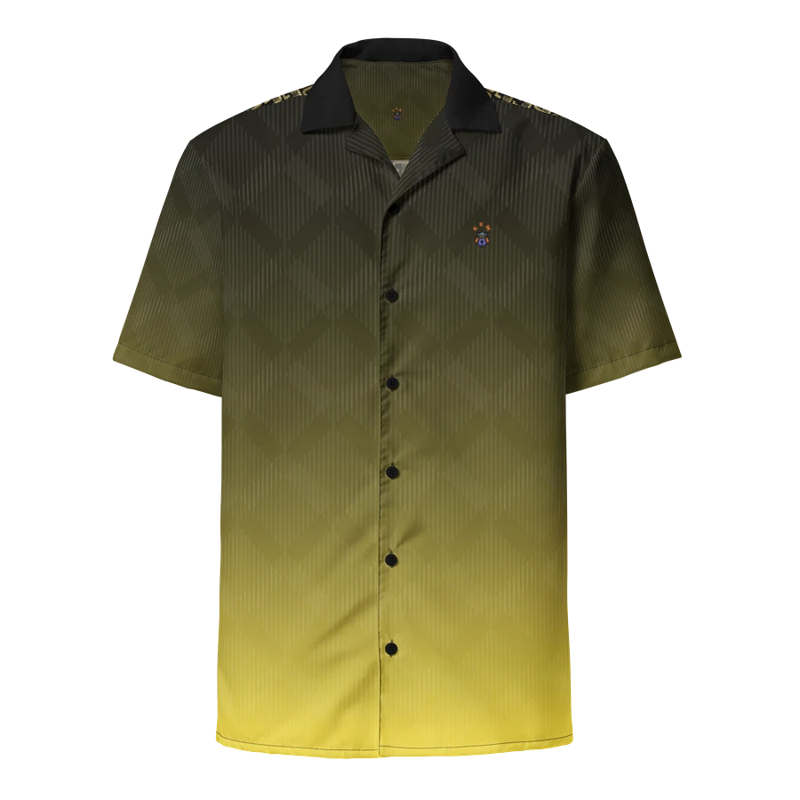 Black and Gold Blessed by God Designer Logo on Back Button-up Shirt product image (2)