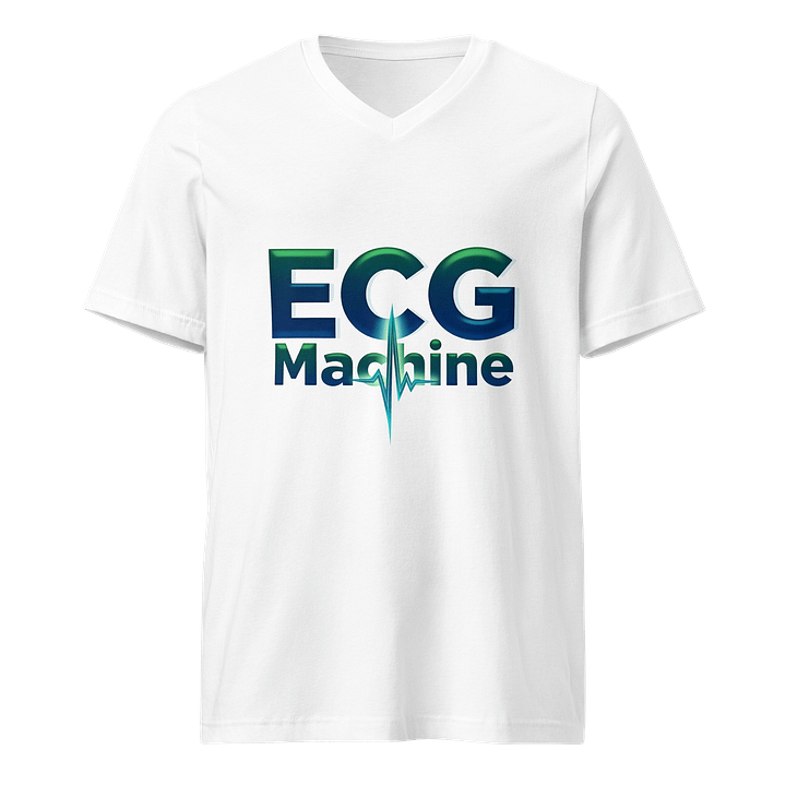 ECG Wave Machine V-Neck Tee product image (1)