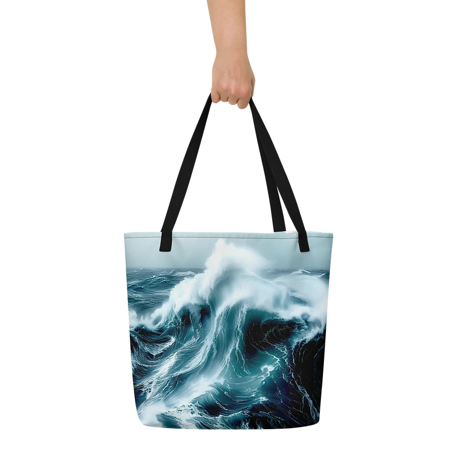 Tote Bag: Dramatic Seascape Ocean Waves Turbulent Sea Ocean Lover Design product image (9)