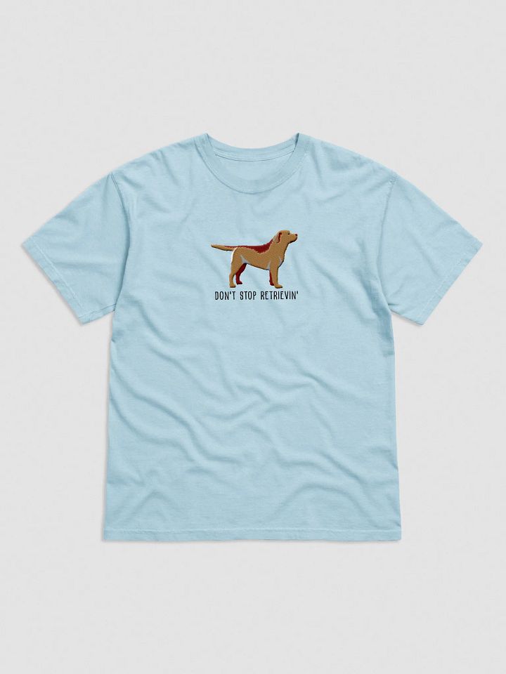 Don't Stop Retrievin' T-Shirt(Embroidered) of a Labrador Retriever(Yellow) product image (41)
