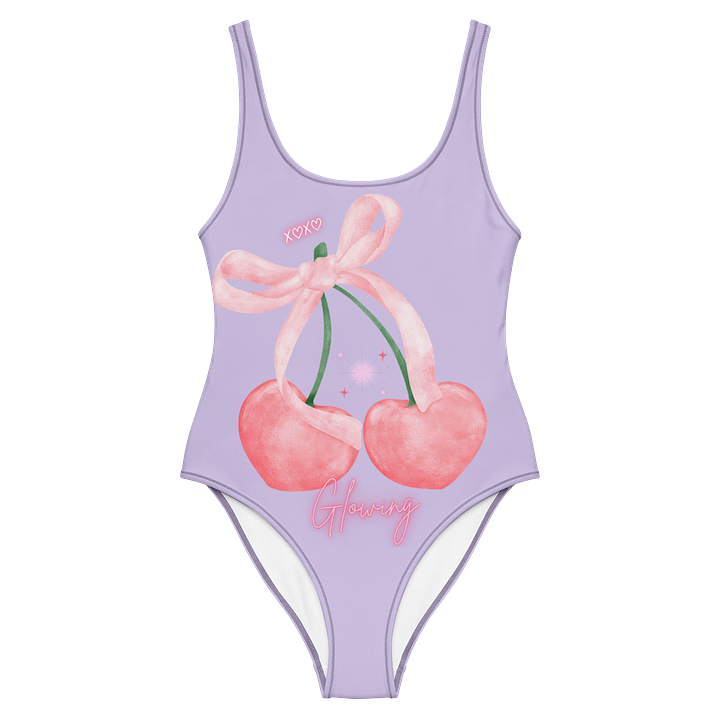 🍒 Glowlita "Cherry Twilight" Violet Glow One-Piece product image (1)