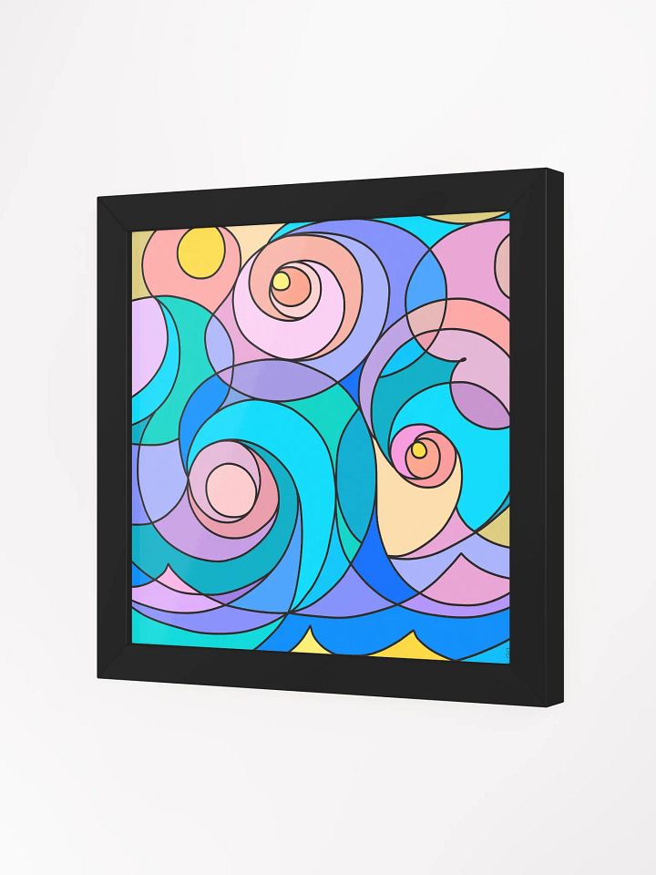 Vibrant Swirling Abstract Framed Poster - Abstract Square No. 2 product image (25)