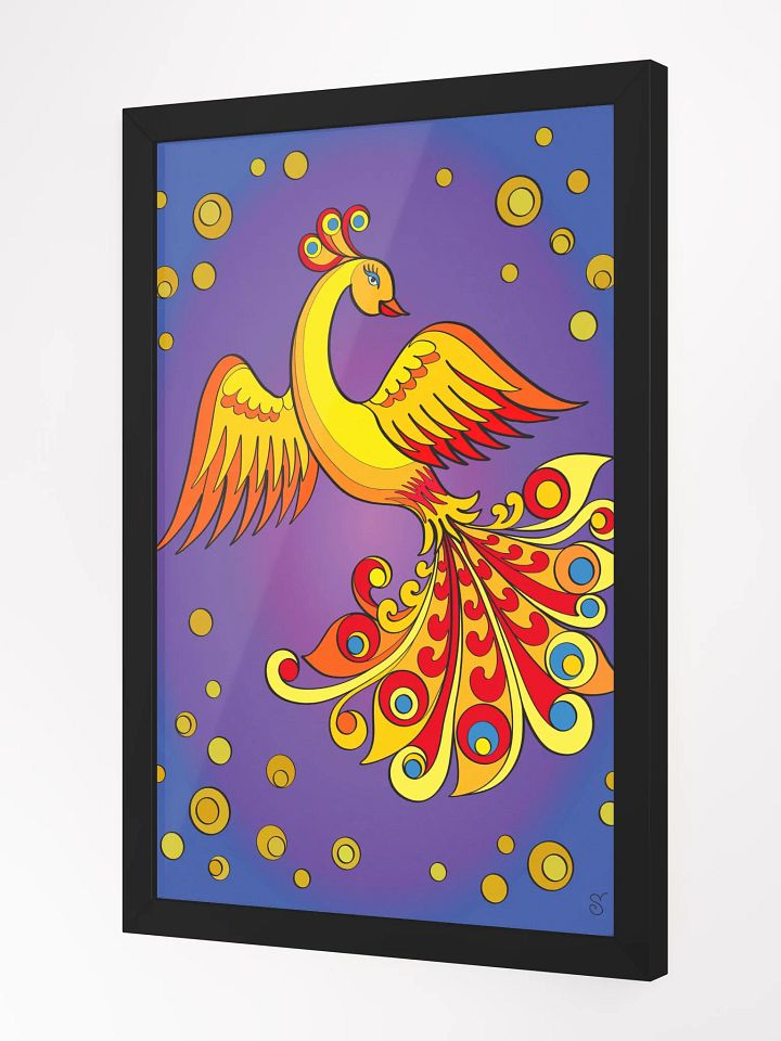 Vibrant Ayous Wood Framed Matte Poster - Golden Bird product image (10)