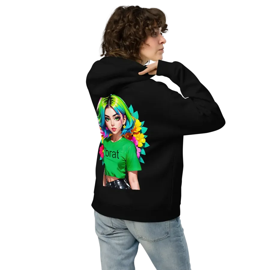 Brat - Premium Hoodie (Black) Brat Life - v1 (Back Printed Design) product image (2)